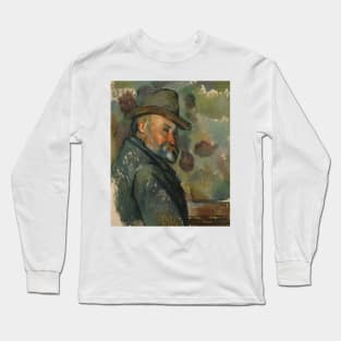 Self-Portrait with a Hat by Paul Cezanne Long Sleeve T-Shirt